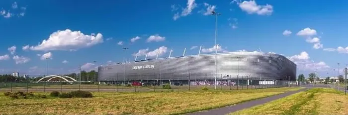 Framed Print : Lublin, Poland - May 2021: Arena Lublin, home for a local football club Motor Framed Print : Lublin, Poland - May 2021: Arena Lublin, home for a local football club Motor
