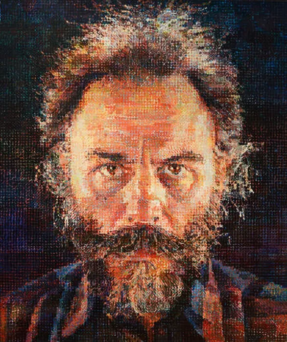 Framed Print : Lucas I by Chuck Close, 1987 Framed Print : Lucas I by Chuck Close, 1987