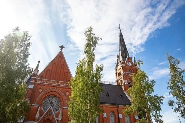 Framed Print : Lulea, Sweden Panorama city, Cathedral sunny day, blue sky Framed Print : Lulea, Sweden Panorama city, Cathedral sunny day, blue sky