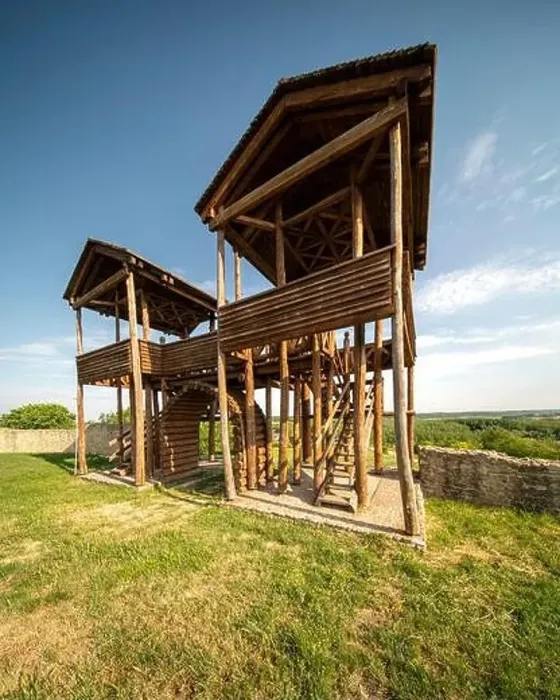 Framed Print : Lussonium Romkert is a historical memorial place from roman ages in Dunakomlod village, Hungary