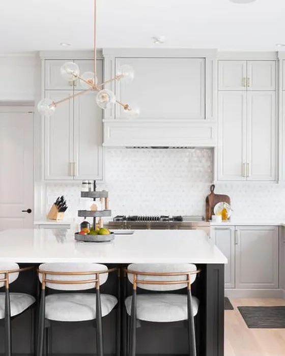 Framed Print : A luxurious kitchen with a large island Framed Print : A luxurious kitchen with a large island