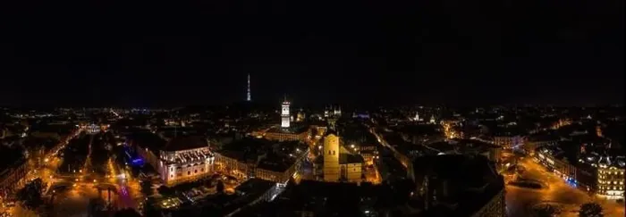 Framed Print : Lviv, Ukraine - August, 2020: Aerial view on Lviv, Ukraine at night from drone Framed Print : Lviv, Ukraine - August, 2020: Aerial view on Lviv, Ukraine at night from drone