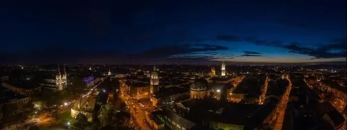 Framed Print : Lviv, Ukraine - August, 2020: Aerial view on Lviv, Ukraine at night from drone Framed Print : Lviv, Ukraine - August, 2020: Aerial view on Lviv, Ukraine at night from drone