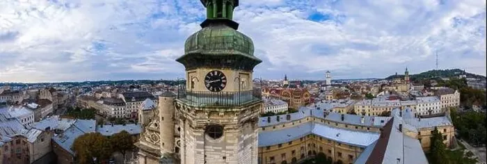 Framed Print : Lviv, Ukraine - August 24, 2020: Aerial view on Bernardine church in Lviv from drone Framed Print : Lviv, Ukraine - August 24, 2020: Aerial view on Bernardine church in Lviv from drone