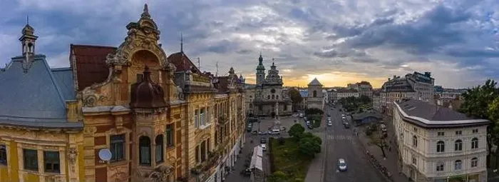 Framed Print : Lviv, Ukraine - August 24, 2020: Aerial view on Bernardine church in Lviv from drone Framed Print : Lviv, Ukraine - August 24, 2020: Aerial view on Bernardine church in Lviv from drone