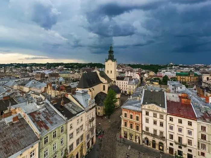 Framed Print : Lviv, Ukraine - August 25, 2020: View on Latin Cathedral in Lviv, Ukraine from drone Framed Print : Lviv, Ukraine - August 25, 2020: View on Latin Cathedral in Lviv, Ukraine from drone