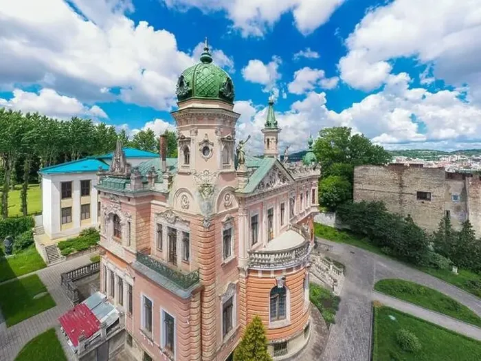 Framed Print : Lviv, Ukraine - June, 2020:Aerial view on Lviv National Museum from drone. Dunikovsky palace Framed Print : Lviv, Ukraine - June, 2020:Aerial view on Lviv National Museum from drone. Dunikovsky palace