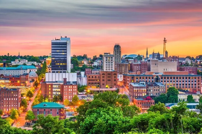 Framed Print : Lynchburg, Virginia, USA downtown city skyline at dusk Framed Print : Lynchburg, Virginia, USA downtown city skyline at dusk