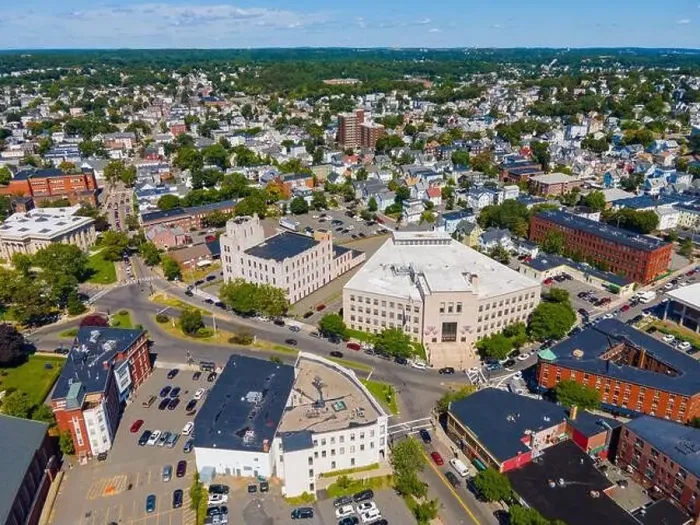 Framed Print : Lynn City Hall aerial view at 3 City Hall Square in historic downtown Lynn, Massachusetts MA, USA Framed Print : Lynn City Hall aerial view at 3 City Hall Square in historic downtown Lynn, Massachusetts MA, USA