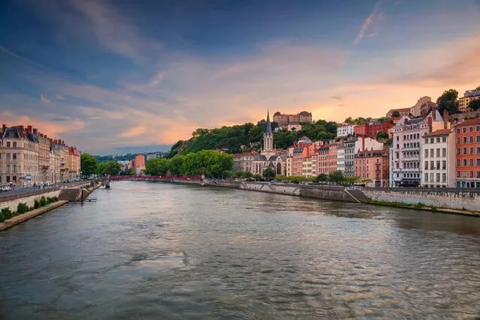 Framed Print : Lyon. Cityscape image of Lyon, France during sunset Framed Print : Lyon. Cityscape image of Lyon, France during sunset