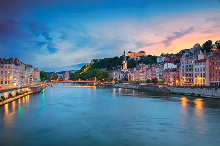 Framed Print : Lyon. Cityscape image of Lyon, France during sunset Framed Print : Lyon. Cityscape image of Lyon, France during sunset