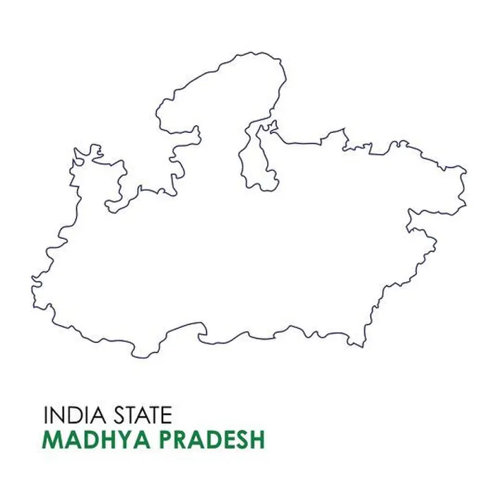 Framed Print : Madhya Pradesh map of Indian state. Madhya Pradesh map vector illustration. White background Framed Print : Madhya Pradesh map of Indian state. Madhya Pradesh map vector illustration. White background