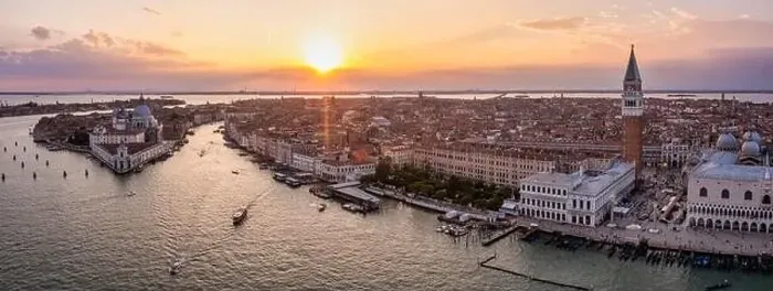Framed Print : Magical evening sunset view over beautiful Venice in Italy Framed Print : Magical evening sunset view over beautiful Venice in Italy