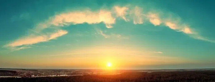 Framed Print : Magical sunset in the countryside. Aerial panoramic view Framed Print : Magical sunset in the countryside. Aerial panoramic view