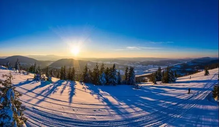 Framed Print : Magical winter panorama of beautiful snowy slopes Framed Print : Magical winter panorama of beautiful snowy slopes