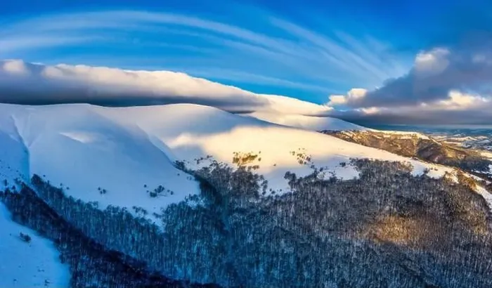 Framed Print : Magical winter panorama of beautiful snowy slopes Framed Print : Magical winter panorama of beautiful snowy slopes