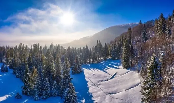 Framed Print : Magical winter panorama of beautiful snowy slopes Framed Print : Magical winter panorama of beautiful snowy slopes
