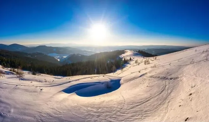Framed Print : Magical winter panorama of beautiful snowy slopes Framed Print : Magical winter panorama of beautiful snowy slopes