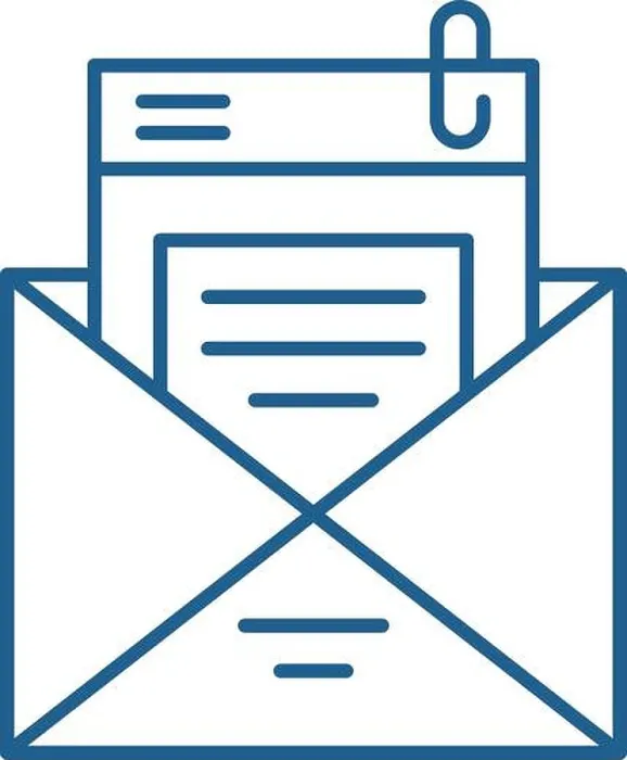 Framed Print : Mailing list line icon concept. Mailing list flat vector symbol, sign, outline illustration