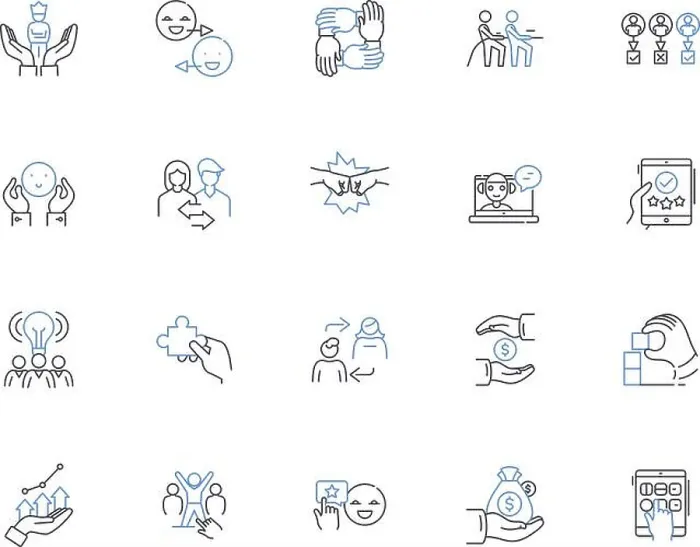 Framed Print : Maintenance outline icons collection