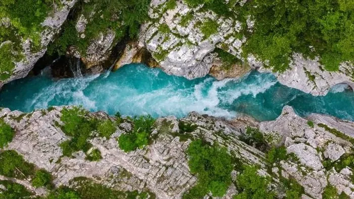 Framed Print : Majestic Aerial Drone Capture of Soca River in Summer, Slovenia Framed Print : Majestic Aerial Drone Capture of Soca River in Summer, Slovenia