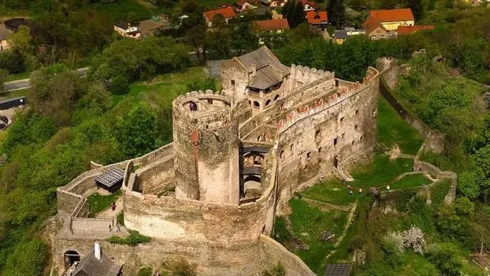 Framed Print : Majestic Bolkow Castle stands proudly in Lower Silesia, Poland, captured by drone Framed Print : Majestic Bolkow Castle stands proudly in Lower Silesia, Poland, captured by drone