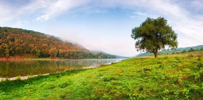 Framed Print : Majestic foggy river and lush autumn forest at sunrise time. Landscape photography. Dnister, Ukraine, Europe Framed Print : Majestic foggy river and lush autumn forest at sunrise time. Landscape photography. Dnister, Ukraine, Europe
