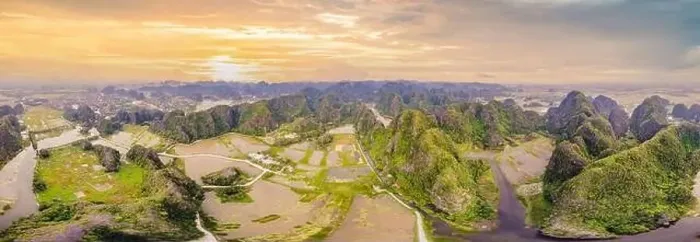 Framed Print : the majestic scenery on Ngo Dong river in Tam Coc Bich Dong view from drone in Ninh Binh province of Viet Nam Framed Print : the majestic scenery on Ngo Dong river in Tam Coc Bich Dong view from drone in Ninh Binh province of Viet Nam