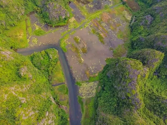 Framed Print : the majestic scenery on Ngo Dong river in Tam Coc Bich Dong view from drone in Ninh Binh province of Viet Nam Framed Print : the majestic scenery on Ngo Dong river in Tam Coc Bich Dong view from drone in Ninh Binh province of Viet Nam