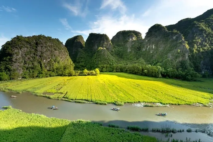 Framed Print : the majestic scenery on Ngo Dong river in Tam Coc Bich Dong view from the mountain top in Ninh Binh province of Viet Nam Framed Print : the majestic scenery on Ngo Dong river in Tam Coc Bich Dong view from the mountain top in Ninh Binh province of Viet Nam