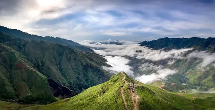 Framed Print : The majestic of Ta Xua mountain. This is a very famous tourist destination in Son La province. Viet Nam