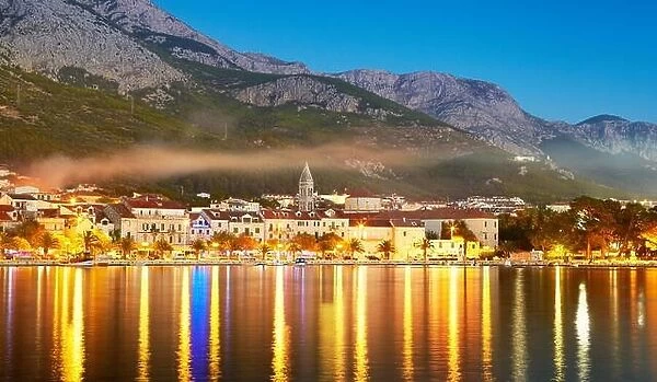 Makarska at evening, Makarska Riviera - Croatia, Europe