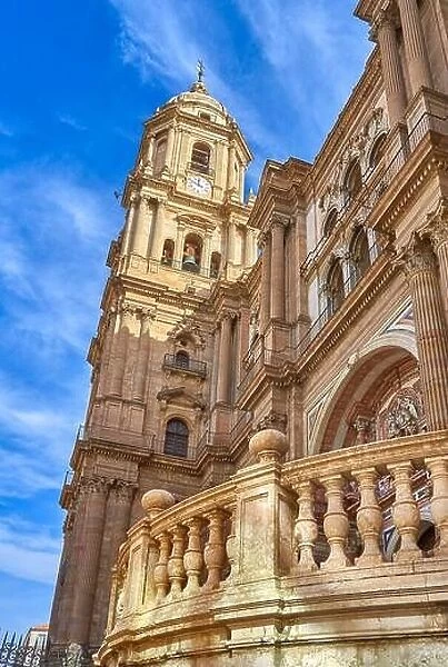 Malaga Cathedral, Plaza del Obispo, Province of Malaga, Andalusia, Spain