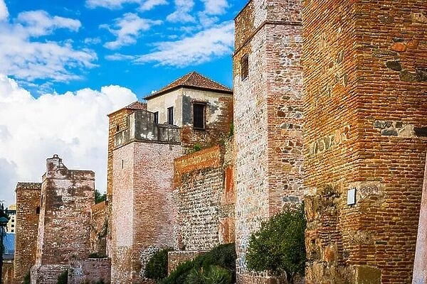 Malaga, Spain Alcazaba fortress wall