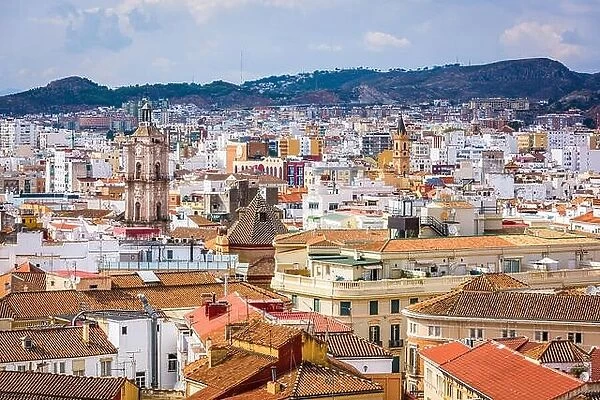 Malaga, Spain cityscape from a rooftop