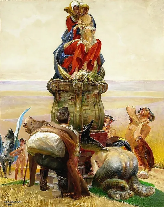 Framed Print : Malczewski Jacek - Adoracja Madonny - Polska Szkoła - - Malczewski Jacek - Adoration of the Madonna - Polish School - Framed Print : Malczewski Jacek - Adoracja Madonny - Polska Szkoła - - Malczewski Jacek - Adoration of the Madonna - Polish School -