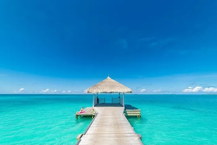 Framed Print : Maldives island beach. Tropical landscape of summer scenery, sea sand sky over jetty pier. Luxury travel vacation destination. Exotic beach landscape Framed Print : Maldives island beach. Tropical landscape of summer scenery, sea sand sky over jetty pier. Luxury travel vacation destination. Exotic beach landscape