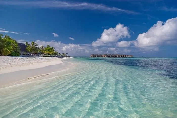 Framed Print : Maldives paradise beach. Perfect tropical island. Beautiful palm trees tropical beach. Moody blue sea sky blue lagoon. Luxury travel summer holiday Framed Print : Maldives paradise beach. Perfect tropical island. Beautiful palm trees tropical beach. Moody blue sea sky blue lagoon. Luxury travel summer holiday