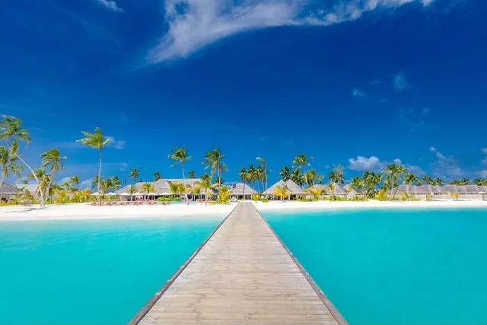 Framed Print : Maldives paradise scenery. Tropical landscape, seascape with long jetty, water villas with amazing sea lagoon beach, tropical nature summer vacation Framed Print : Maldives paradise scenery. Tropical landscape, seascape with long jetty, water villas with amazing sea lagoon beach, tropical nature summer vacation