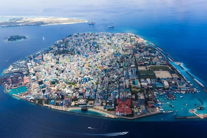 Framed Print : Male, Maldivian capital city from above. Aerial view Male Framed Print : Male, Maldivian capital city from above. Aerial view Male