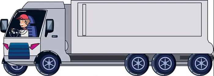 Framed Print : man driver truck avatar character vector illustration design