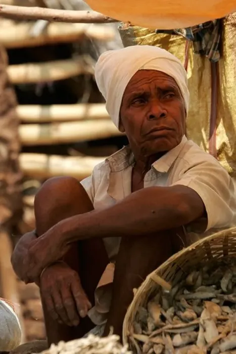 Framed Print : Man at the tribal market at Kunduli near Koraput, Orissa, India Framed Print : Man at the tribal market at Kunduli near Koraput, Orissa, India