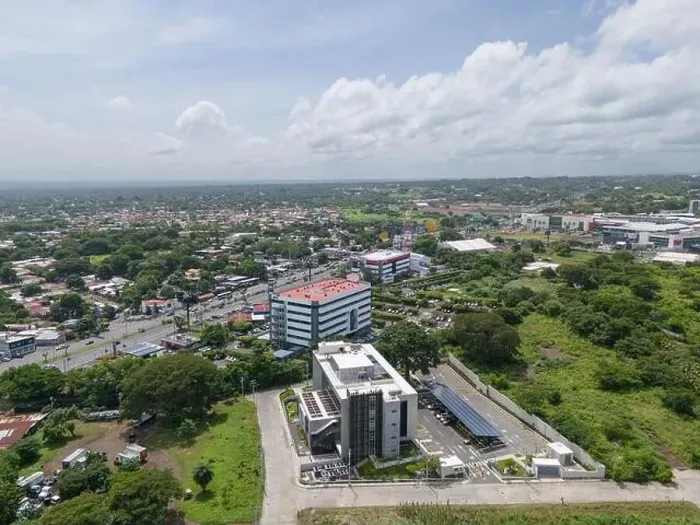 Framed Print : Managua, Nicaragua - August 16, 2024:Office building in Managua Nicaragua central america aerial drone view Framed Print : Managua, Nicaragua - August 16, 2024:Office building in Managua Nicaragua central america aerial drone view