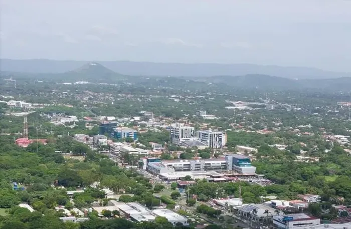 Framed Print : Managua, Nicaragua - August 16, 2024: Nicaragua capital Managua town aerial drone view Framed Print : Managua, Nicaragua - August 16, 2024: Nicaragua capital Managua town aerial drone view