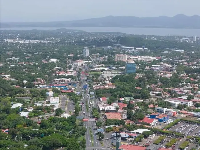Framed Print : Managua, Nicaragua - August 16, 2024: Managua landscape aerial drone view in central america Framed Print : Managua, Nicaragua - August 16, 2024: Managua landscape aerial drone view in central america
