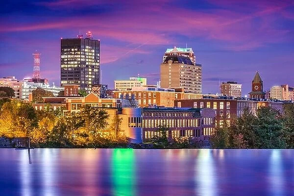 Manchester, New Hampshire, USA Skyline on the Merrimack River