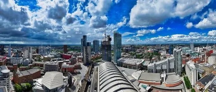 Framed Print : Manchester Skyline on a cloudy day Framed Print : Manchester Skyline on a cloudy day