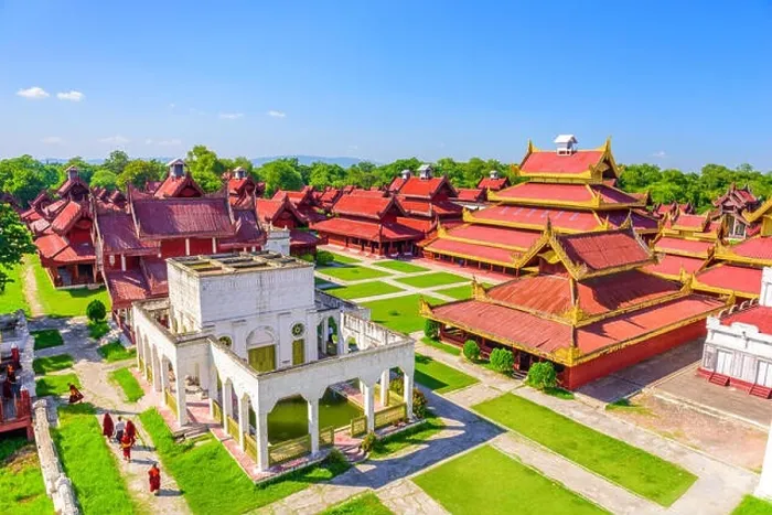Framed Print : Mandalay, Myanmar buildings on the Royal Palace grounds Framed Print : Mandalay, Myanmar buildings on the Royal Palace grounds