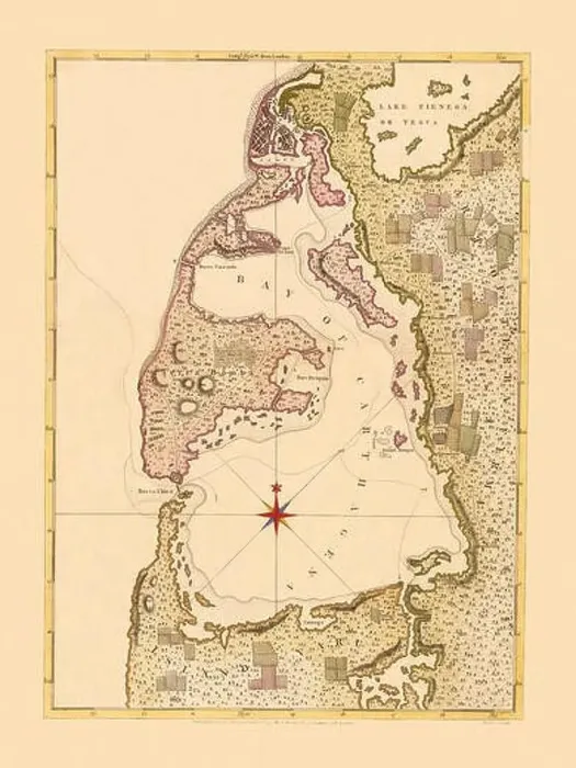 Framed Print : Map Of Cartagena 1771 Framed Print : Map Of Cartagena 1771