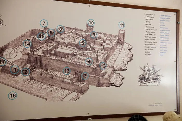 Framed Print : map of castle of St. Peter, Bodrum Museum of Underwater Archaeology Framed Print : map of castle of St. Peter, Bodrum Museum of Underwater Archaeology